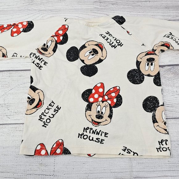 Zara Baby Boy Disney Mickey And Minnie Shirt Size 9-12 months - Picture 4 of 4